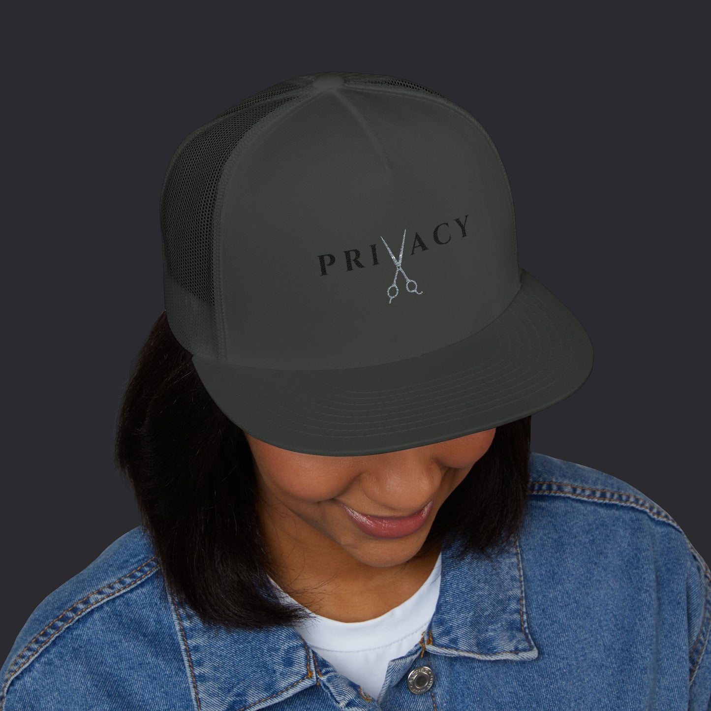 Privacy - Snapback Flat Bill Trucker Cap